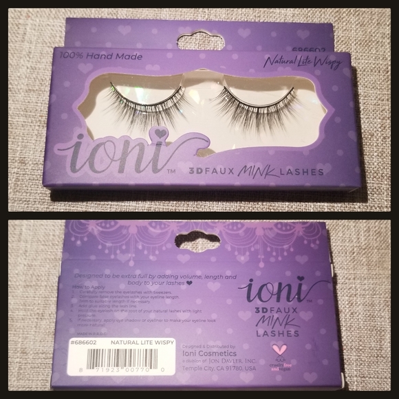 Ioni Handmade 3D Minky Faux Lash Bundle with Glue - Picture 2 of 6